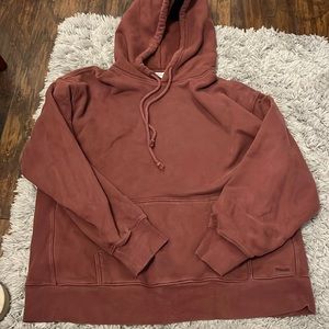 maroon aritzia tna sweatfleece cozy fleece boyfriend fit large